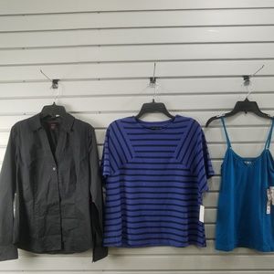 New 3 Pcs Women's Top Blouse Shirt Sweater Tank